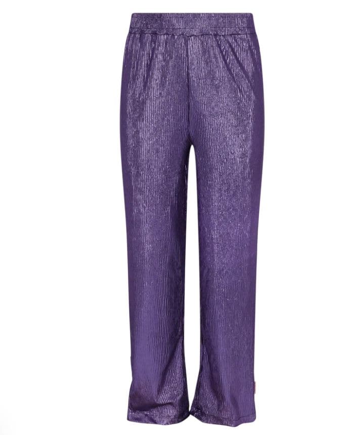 Pantalon large mauve à paillettes - B. NOSY