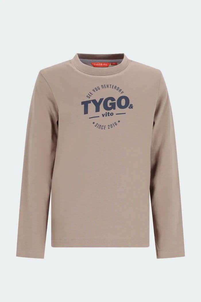T-Shirt manches longues beige - TYGO & VITO